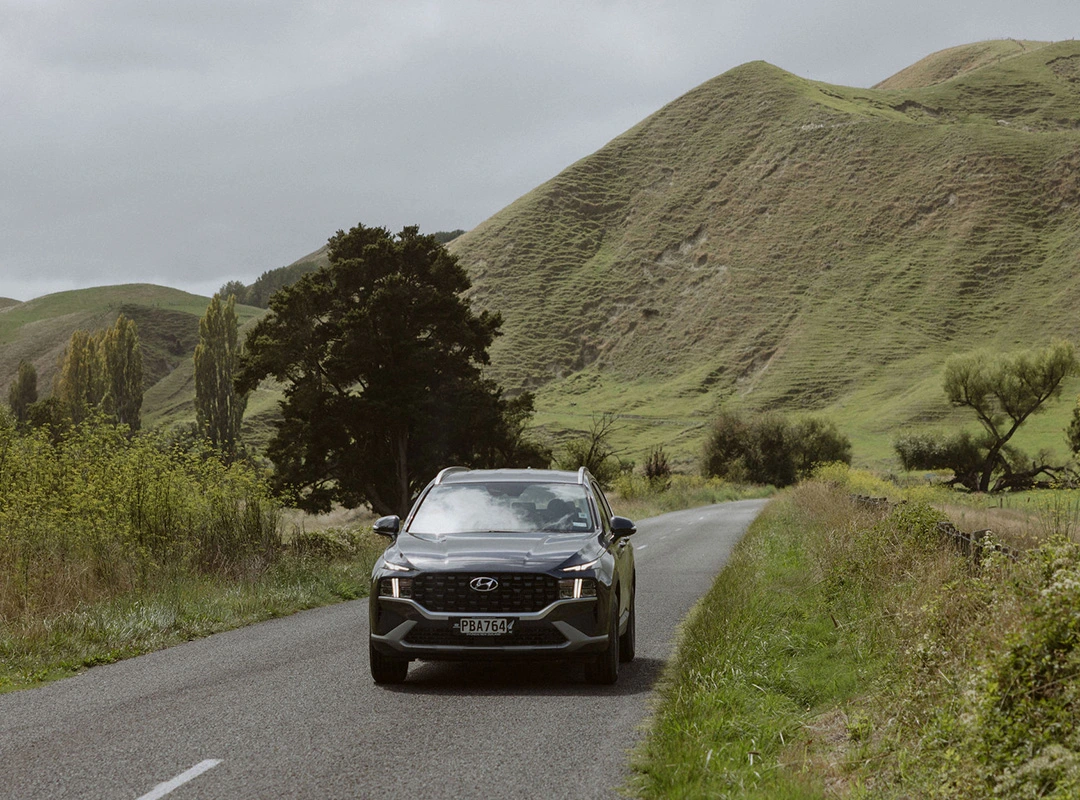 Vehicle driving through Hawke's Bay